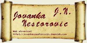 Jovanka Nestorović vizit kartica